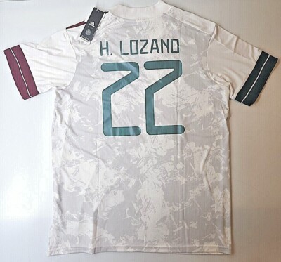 Mexico Away Jersey Adidas 2020-2022 White H. Lozano #22 M-XL NWT