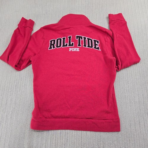 Victorias Secret Pink Alabama Crimson Tide Sweatshirt Womens Extra Small 1/4 Zip - Picture 8 of 8