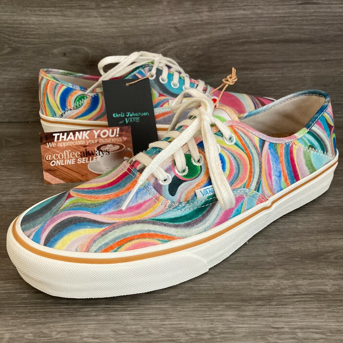 国内配送 VANS AUTHENTIC TRIPPY HEART MULTI Vans x Chris Johanson Authentic Sf Swirl Multicolor