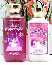 2 Pcs Bath  Body Works Twisted Peppermint Body Lotion and Shower Gel Sealed