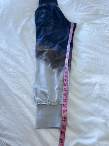 Young Fabulous & Broke | Large | Tie Dye Blue Gray Groove Joggers Rolled Waist - Picture 9 of 10