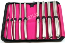 Premium set of 9 Hegar Dilator Set Uterine Urethral Diagnostic Surgical Sounds 