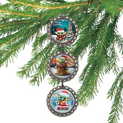 BABY YODA 3D Bottle Cap Christmas Ornament | Gift for Kids