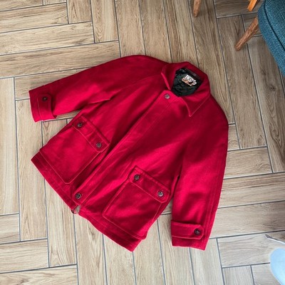 LOBO by Pendleton Coat Men's Full Zip Wool Polo Neck Pockets Rot 42