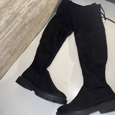 Ladies Thigh High Synthetic Suede  Go Go Boots 