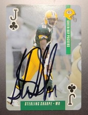 1993 Bicycle Ditka's Picks Playing Cards STERLING SHARPE #JC (Signed, Autograph)