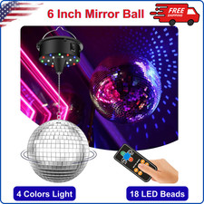 Disco Ball with Motor Light, 5/8/10/15 RPM Variable Rotating Speed Disco Motor