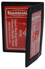 Triple ID Window Mini Wallet Bifold Driver License Slim Leather Credit Card