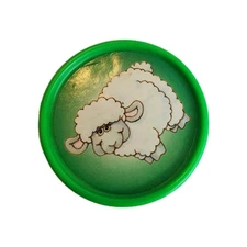 Fisher Price Barnyard Bingo 1994 Replacement 1 Green Sheep Coin Token Game
