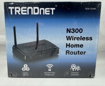 NEW IN BOX-TRENDnet TEW-731BR 4-Port Wireless 300Mbps Home Router - Black