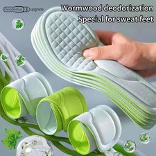 2PCS Soft Memory Foam Insoles Deodorant Absorb-Sweat Massage Sport Insole