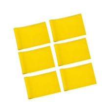 Kingtop Golf Flag 8X6 Inch - Plain Yellow 420D Nylon Tube Inserted - Mini