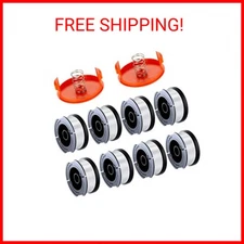 10 Pack String Trimmer Replacement Spool Compatible with Black+Decker, 240ft 0.0
