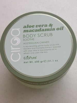 Ciroa Aloe Vera & Macadamia Oil Body Scrub 21.1 Oz New!