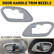 2X Inner Door Handle Bezel Gray For Chevy GMC Silverado Suburban Tahoe Yukon