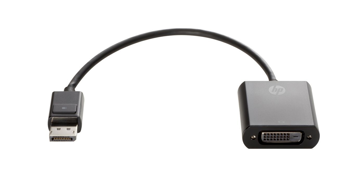 HP FH973AA DisplayPort to DVI-D Adapter – 0.19m Black Male to Female