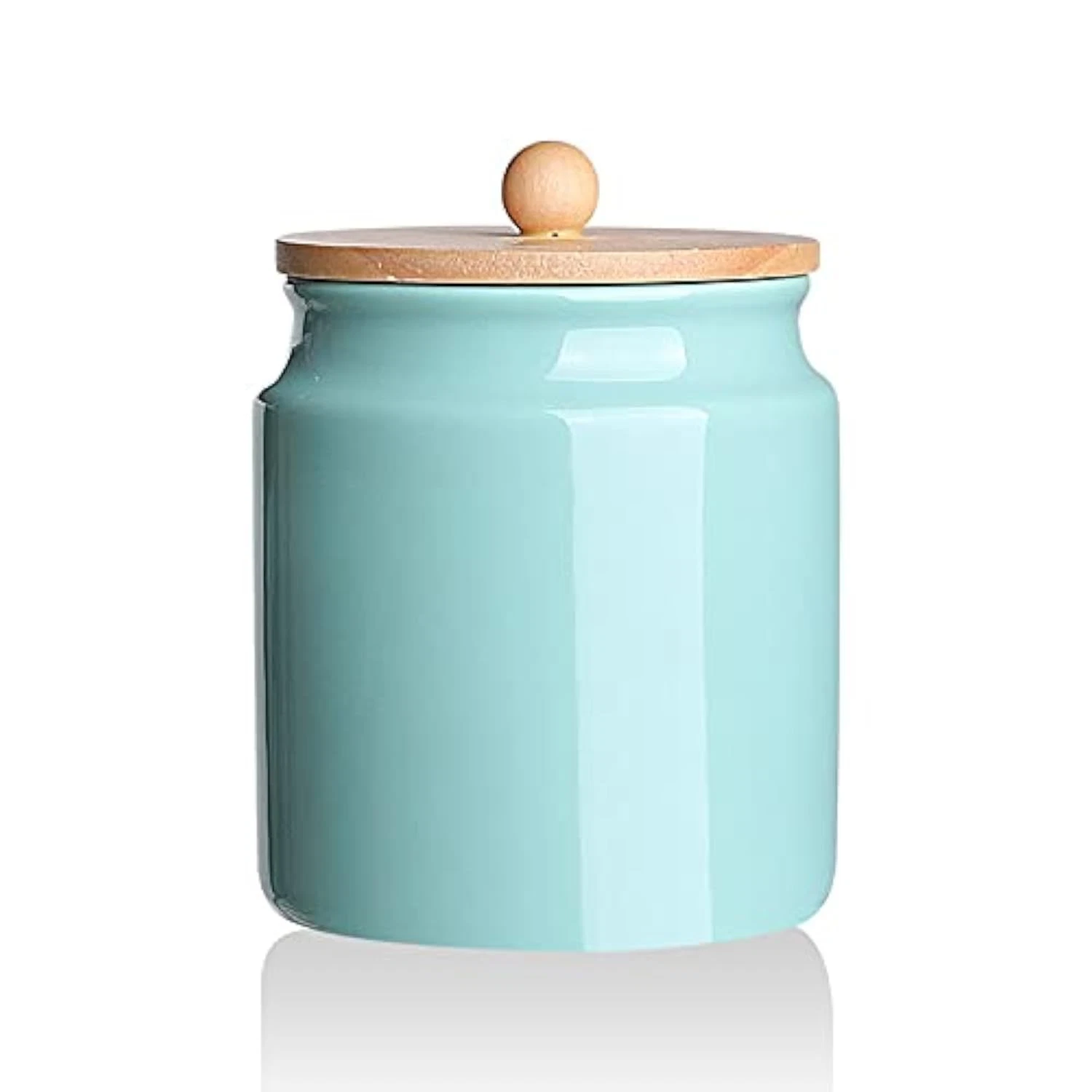 Ceramic Kitchen Canisters, 28 FLOZ Porcelain Food Storage Jar with Airtight S...