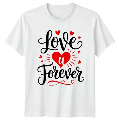 Love U Forever T-Shirt Valentinstag Romantik Geschenk für Sie und Ihn