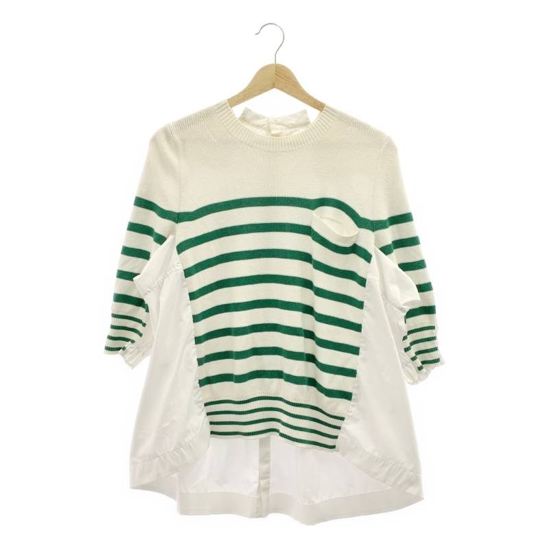 sacai Different material switching docking gather… - image 1