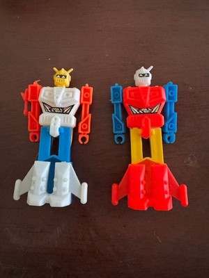2 robots colorful robot set robot set Okura Toy Showa retro #7c7d3a