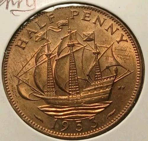 1953 Elizabeth II Half Penny — photo from another recent sale