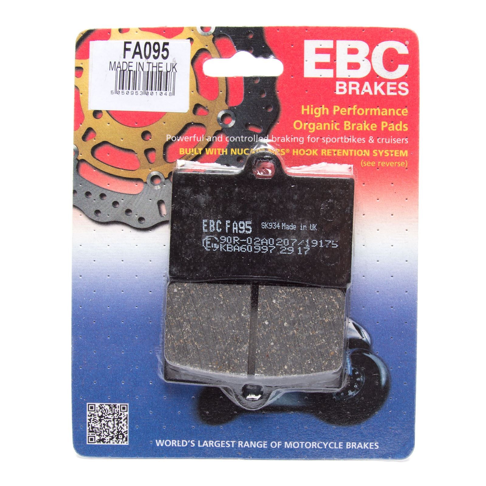CAGIVA Planet 125 1ST Series 1999-2003 EBC FA095 Organic Brake Pads Front