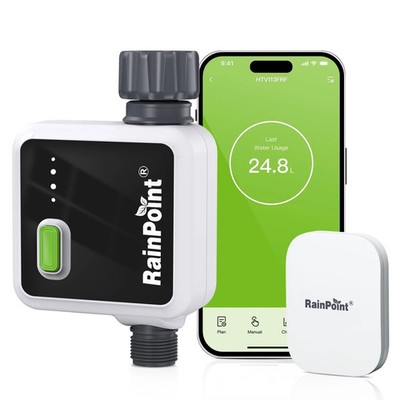 RAINPOINT 1-Zone Wireless Smart Water Timer for Outdoor Garden Hose with Hub