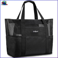 Mesh Strandtasche Xxl Faltbar Mit ReißVerschluss FüR Familie Und Strand
