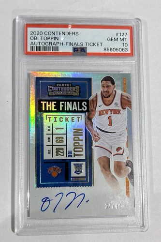 2020 Contenders Obi Toppin The Finals Ticket Auto RC PSA 10 Gem Mt /49