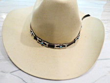 Sterling Silver  Turquoise 4 Concho Hat Band w Matching Sterling Silver Buckle