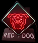 Vintage Red Dog Lighted Sign Miller Brewing Beer Bar Light OAK937 1990s