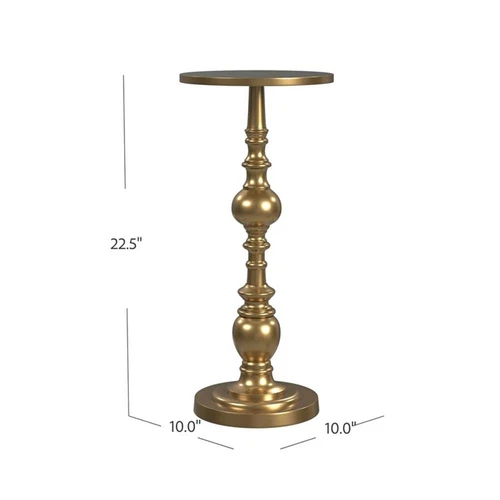 Butler Specialty Company Darien Metal Pedestal Side Table - Antique Gold - Picture 6 of 6