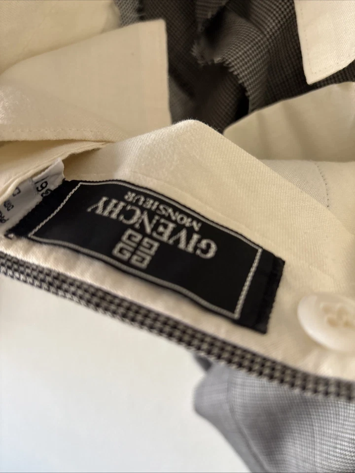 Pantalones de vestir Givenchy Paris de lana virgen para hombre rectos grises talla 36R X 31 Gap TIE Foto 4 de 4