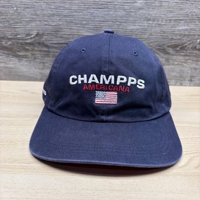 Champps Americana Hat Cap Strap Back Navy Twin Cities Ahead Mens USA Flag
