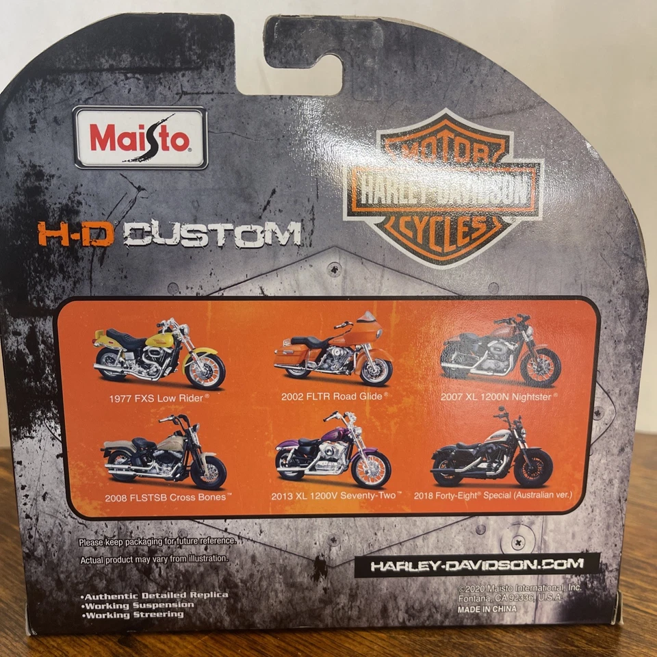 Harley Davidson 2013 XL 1200V SETENTY TWO motocicleta Maisto serie 38 1:18 nuevo en caja Foto 4 de 4