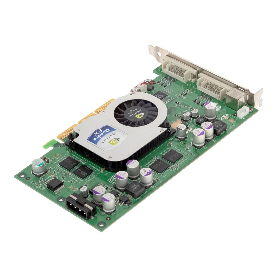 Graphics Card NVIDIA QUADRO FX1100 128MB GDDR2 AGP 128-BIT 2xDVI-I S-Video Molex - Image 2 of 3