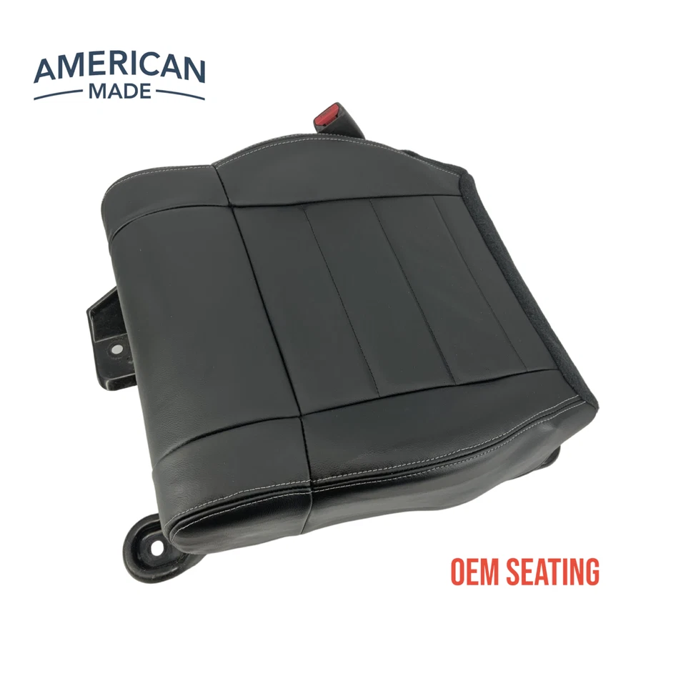 2007 to 12 fits Jeep Wrangler Sahara Leather Base Seat Cover Black - Image 2 of 4