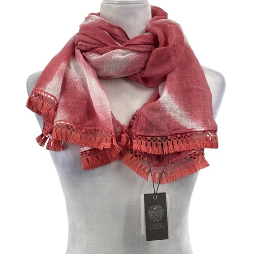 Vince Camuto Lightweight Chevron Scarf Tassel Fringe Soft Pink 75" x 28" $48 - 第 6/9 張圖片