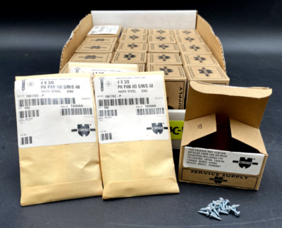 (3300) WURTH 4 X 3/8 PHILLIPS HEAD S/M/S AB HARD STEEL ZINC SCREWS