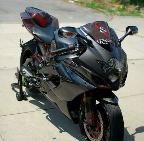 06-07-08-09 SUZUKI GSXR 600/750/1000 CARBON FIBER HYBRID FRONT FENDER MUDGUARD - Picture 7 of 11