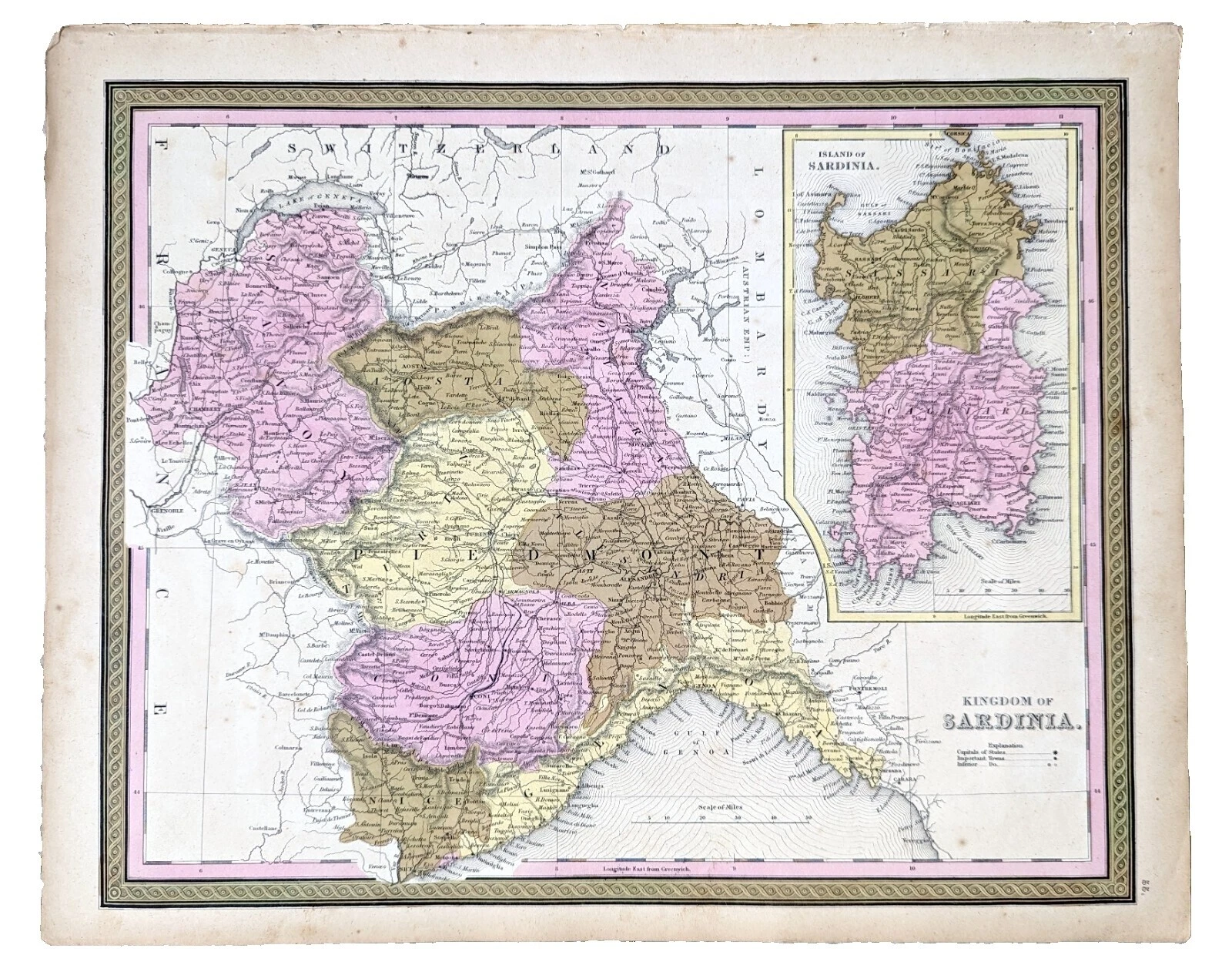 Vintage Original antiguo atlas mundial de Europa