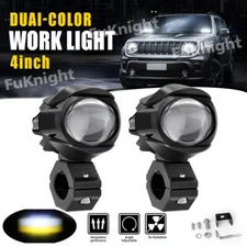 2X 3inch LED Work Light Cube Pods Yellow White Driving Spot Fog Lamp OffRoad UTV