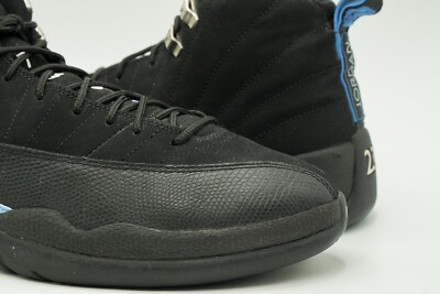 AIR JORDAN 12 XII RETRO 2003 USED SZ 11 NUBBUCK BLACK UNIVERSITY BLUE 136001 014 | eBay