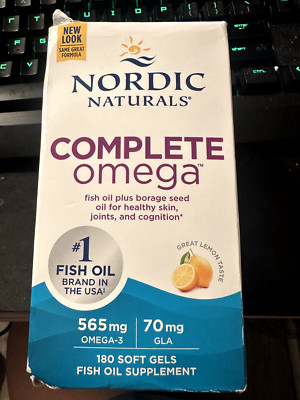 Nordic Naturals Complete Omega Lemon 180 Soft Gels Exp Date 11/2026