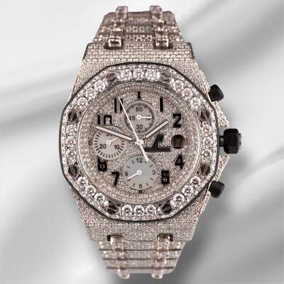 Audemars Piguet Royal Oak Offshore 42mm 30ct Diamanten Stahl Uhr 25770ST Papiere