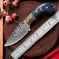 Camping and BBQ Knife with Sheath Sharp Blade for Easy Meal Prepping and Fishing