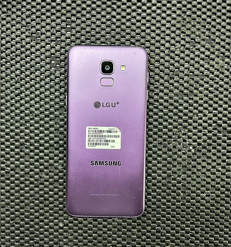 RARE VINTAGE COLLECTABLE Samsung Galaxy J6 LGU+ Purple U+ ONLY 32GB O7 - Image 3 of 4