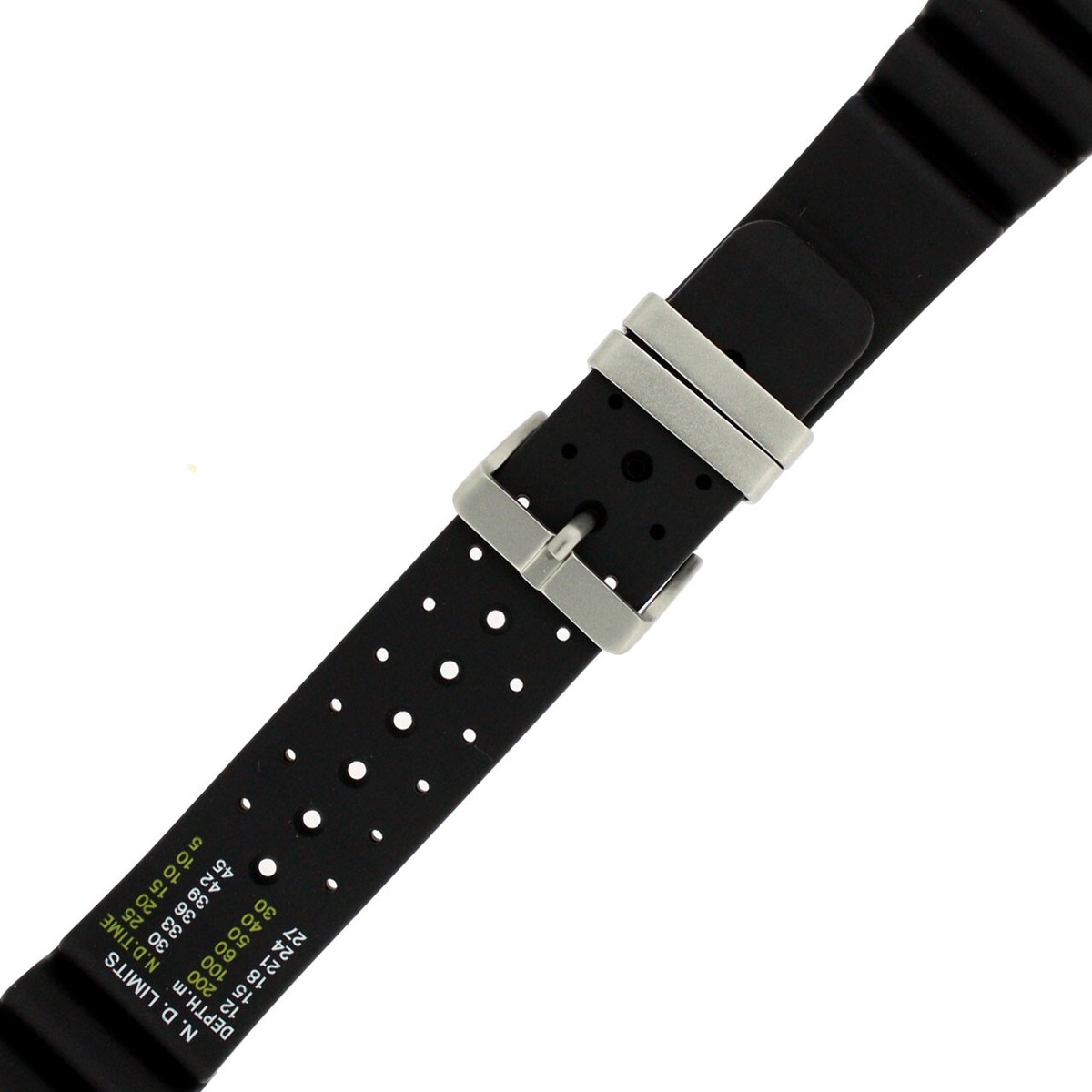 Citizen 24mm Black Rubber Watch Strap JP2000-08E, JH0000-02E