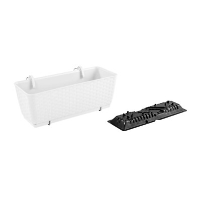 Prosperplast - Vaso da fiori collezione FURU bianco 58x18x19,5 cm