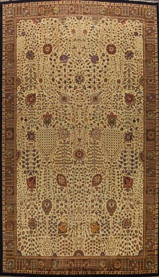 Traditional Agra Oriental Area Rug Wool Hand-Knotted Palace Size Carpet 12x19
